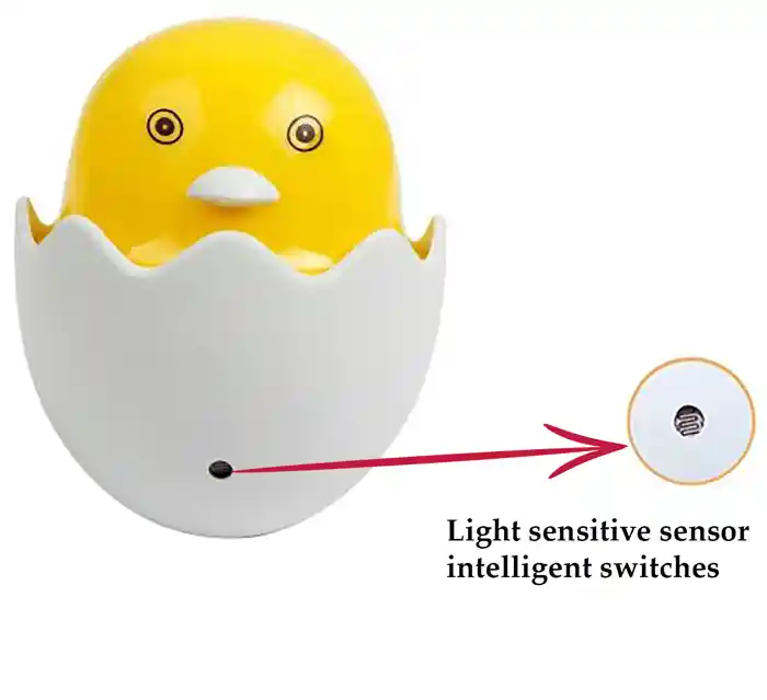 Duck Mushroom EU Plug Wall Socket Light-Control Sensor LED Night Light Bedroom cute Lamp Galaxy Paradise